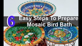 How to Make a Homemade Mosaic Bird Bath [upl. by Halak]