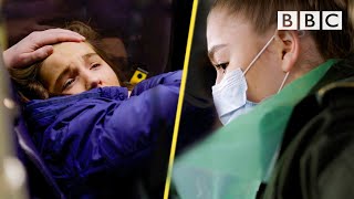 This girl has dislocated her leg but pops it back into place 😱  Ambulance  BBC [upl. by Wakefield]