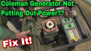 Fix Your Coleman Generator Not Putting Out Power [upl. by Alset]