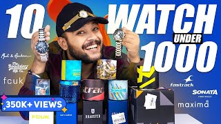 🔥 10 Best Budget Men Watches Haul Under 1000  Myntra Fastrack Watch Review 2023  ONE CHANCE [upl. by Cusack]