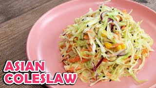 Asian Coleslaw  Asian Cabbage Salad with Oriental Dressing  Hungry Mom Cooking [upl. by Laeynad875]