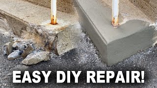 How to Repair Broken Concrete Stairs  Quick and Easy [upl. by Anastasia657]