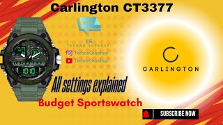 Carlington Watch Review DigitalAnalog Under ₹1K  CT3377  TechnoGupshup [upl. by Heiney]