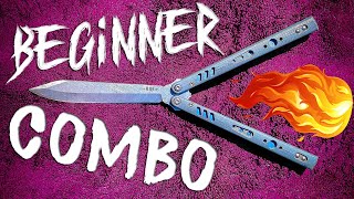 Beginner Balisong Combo 1 RolloverFanning [upl. by Beatty264]