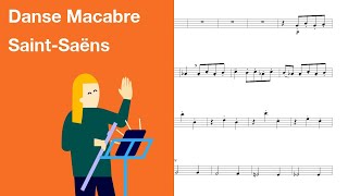 SaintSaëns  Danse Macabre Flute Sheet Music [upl. by Huxley215]