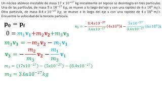 Física  Colisiones en dos dimensiones  Ejemplo 5 [upl. by Polik]