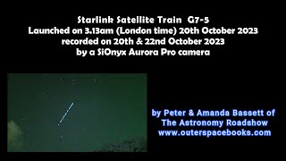 Starlink satellite trains from the Isle of Wight [upl. by Ahsekin186]