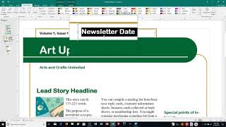 Publisher Ex 41 Creating a Newsletter [upl. by Jablon]