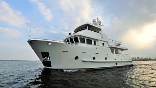 Bering 65 Serge  Steel expedition trawler yacht underway [upl. by Assyla]