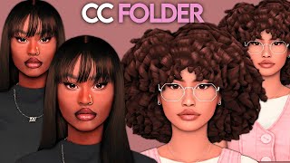 Sims 4 CAS  URBAN BLACK GIRL CC FOLDER 😨😳  CC FOLDER amp SIM DOWNLOAD [upl. by Aicatsanna]