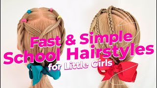 Two Quick amp Easy School Hairstyles for Girls [upl. by Clayborn]