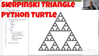 Drawing a Sierpinski Triangle with Python Turtle [upl. by Saloma]