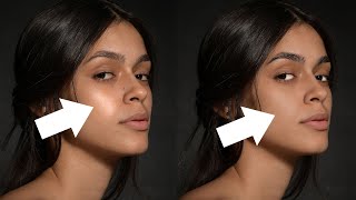 How to easily remove shinereflections on someones faceskin without Photoshop [upl. by Akenot]