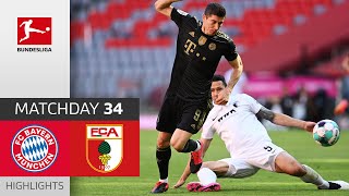 FC Bayern München  FC Augsburg  52  Highlights  Matchday 34 – Bundesliga 202021 [upl. by Yrrac]