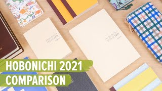 Hobonichi 2021 Comparison Cousin Weeks amp More [upl. by Merna]