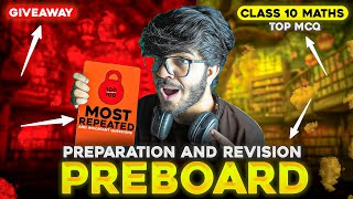 Class 10 Maths Live  Preboard Exam Preparation amp Revision  Class 10th Maths MCQs  Gourav Bhaiya [upl. by Seaman907]