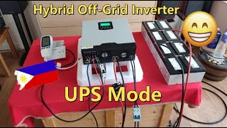 Hybrid OffGrid Inverter Program Settings UPS Mode Tagalog [upl. by Perusse]