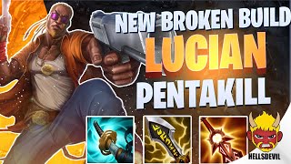 WILD RIFT  NEW BROKEN LUCIAN BUILD PENTAKILL  Challenger Lucian Gameplay  Guide amp Build [upl. by Hildagard180]