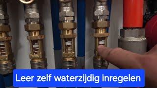 Waterzijdig inregelen van een Wth vloerverwarmingsverdeler👍🏻 [upl. by Ahsiruam]