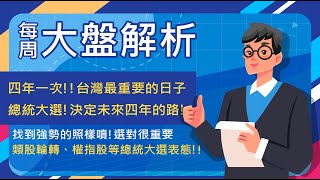 20240112四年一次台灣最重要的日子總統大選決定未來四年的領導人找到強勢股照樣噴選對30很重要類股輪轉權指股等表態歷年分析總統大選投票表態波段觸發價格大波動流年安太歲 [upl. by Faina]