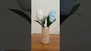 DIY Icecream stick flower vase [upl. by Giess94]