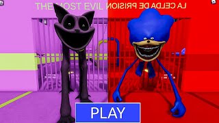 CATNAP CHICA VS SONIC TAPES BARRYS PRISON RUN SCARY OBBY Full Gameplay roblox [upl. by Mad]