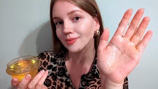 ASMR Honey Face Massage Unintelligible Whispers 2 Hours [upl. by Anesuza919]