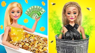 Rich vs Poor Doll Makeover by Jelly DO Challenge [upl. by Terhune]