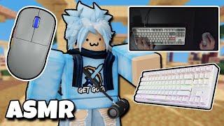 Keyboard amp Mouse ASMR With Handcam Roblox Bedwars [upl. by Leeland]