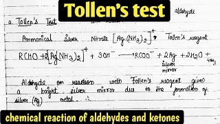 Tollens test  reaction of aldehydes and ketones [upl. by Ileray422]