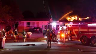 Malton Flames thru the roof on arrival at Morningstar Drive house fire 6202022 [upl. by Uta]