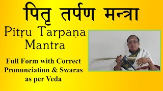 Pitru Tarpana Mantras  With Explanation by Sri K Suresh  Yajur Veda [upl. by Marlen]