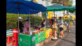 4K Walk along Soi Lat Phrao 1 A Bangkoks vibrant street food haven on the evening [upl. by Letrice71]