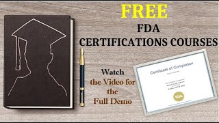 FDA’s FREE CERTIFICATION COURSES  PHARMA PORTAL [upl. by Latsryc678]