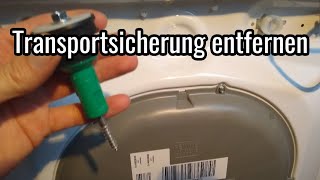 Transportsicherung Waschmaschine entfernen Waschmaschine Sicherung entfernen AEG [upl. by Ridglea]