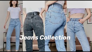 My Straight Jeans Collection 我的直筒牛仔裤合集 ｜toteme｜Agolde ｜Redone ｜Ksubi｜Levis ｜Topshop ｜Weekday ｜Zara [upl. by Alysa]