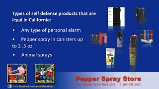 California State Pepper Spray Laws  Whats Legal [upl. by Bryan403]