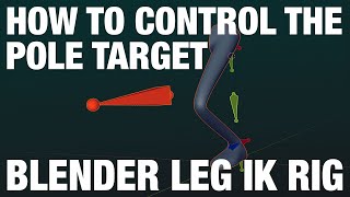 How To Control The Pole Target  Blender IK Leg Rig Tutorial [upl. by Novaj]