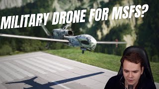 How Do Military DRONES FLY  New MSFS ADDON [upl. by Tiffy]