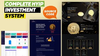 Complete HYIP Investment System PHP Laravel  Source Code [upl. by Kcirderf]