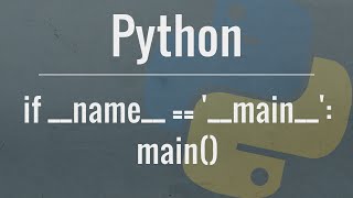 Python Tutorial if name  main [upl. by Magavern]