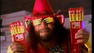 Slim Jim Pizza Box Commercial Macho Man Randy Savage 1996 [upl. by Ynaiffit394]