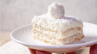 Raffaello Cake Only 10 Minutes Preparation No Bake [upl. by Dragone156]