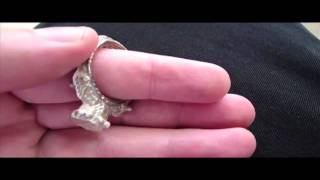 Cuttlefish bone ring casting how to demonstration and technique [upl. by Jaqitsch496]