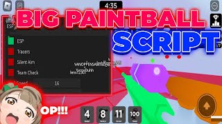 Big Paintball Script  Hack GUI  ESP Tracers Silent Aim Team Check Walkspeed 2024 [upl. by Sakram]