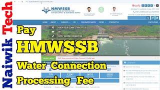 How to pay Hyderabad HMWSSB Water Connection Processing fee [upl. by Annua]