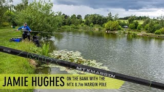 Coarse amp Match Fishing TV  Jamie Hughes on the bank with the MTX Margin Pole [upl. by Attenauqa]