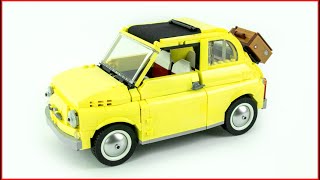 LEGO Creator Exclusive 10271 Fiat 500 Speed Build  Brick Builder [upl. by Annoek187]