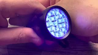 Vansky UV Flashlight Black Light 51 LED Blacklight Pet Urine Detector Review [upl. by Longmire854]