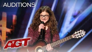 Teenager Sophie Pecora Sings And Raps About Bullying  Americas Got Talent 2019 [upl. by Jaine]